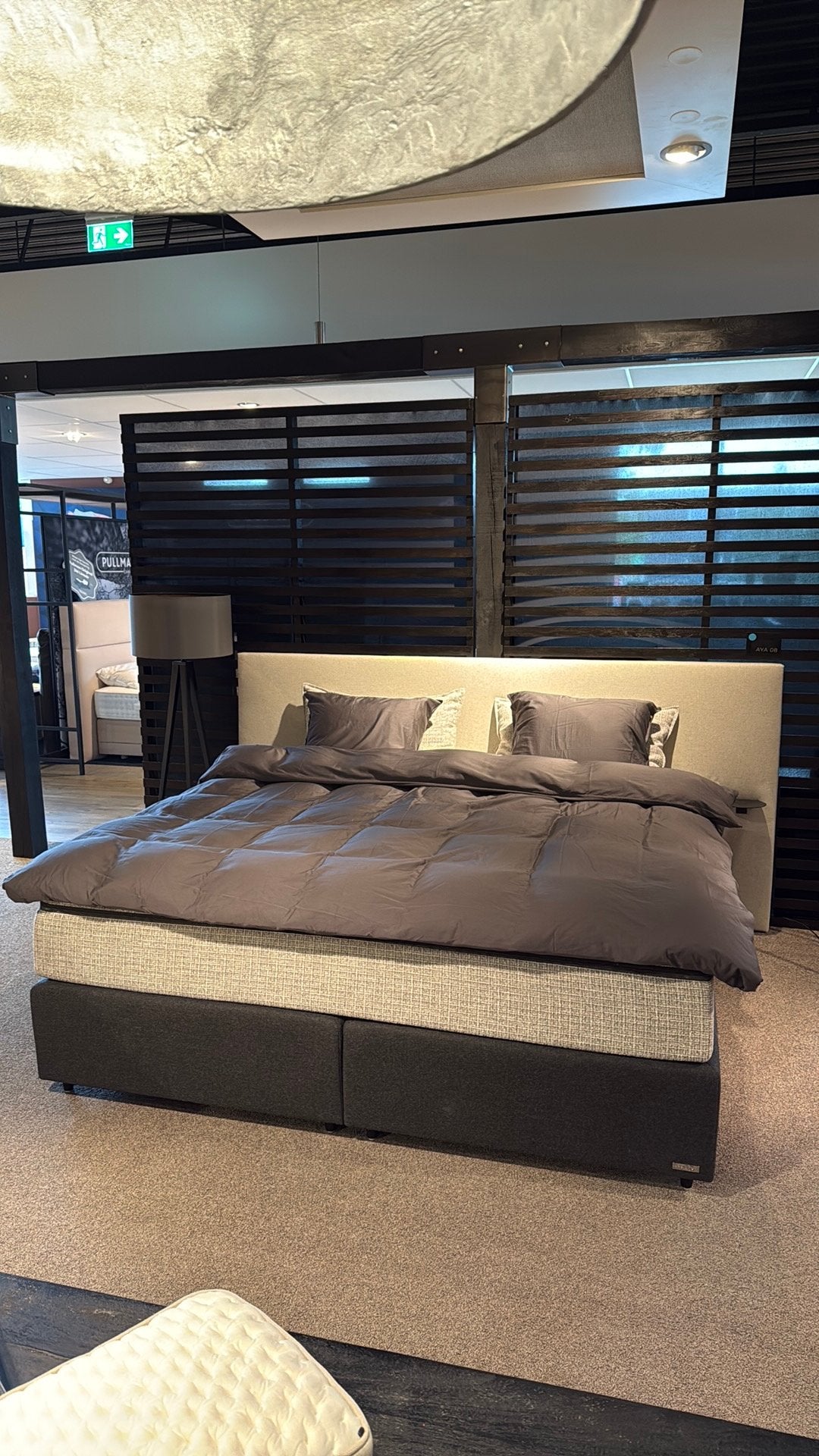 UITVERKOOP Aya of Sweden 08 boxsping boxspringset weg = pech, 210 cm, Ophalen of Verzenden, Overige maten, Nieuw