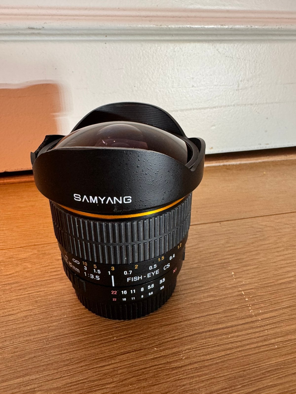 Samyang 8mm f/3.5 Fisheye CS Lens – Nikon F Mount, Ophalen of Verzenden, Gebruikt, Groothoek Fisheye-lens