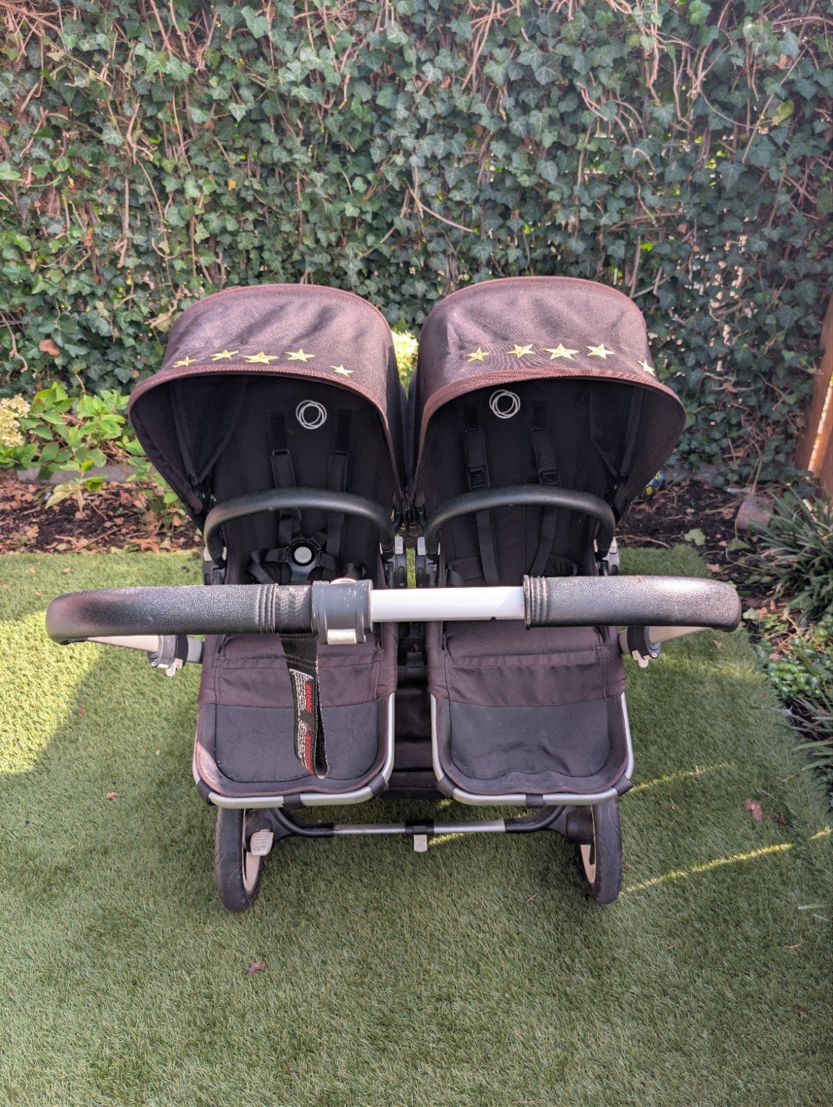 Zwarte Bugaboo Donkey duowagen compleet met accessoires, Ophalen, Gebruikt, Bugaboo, Duowagen