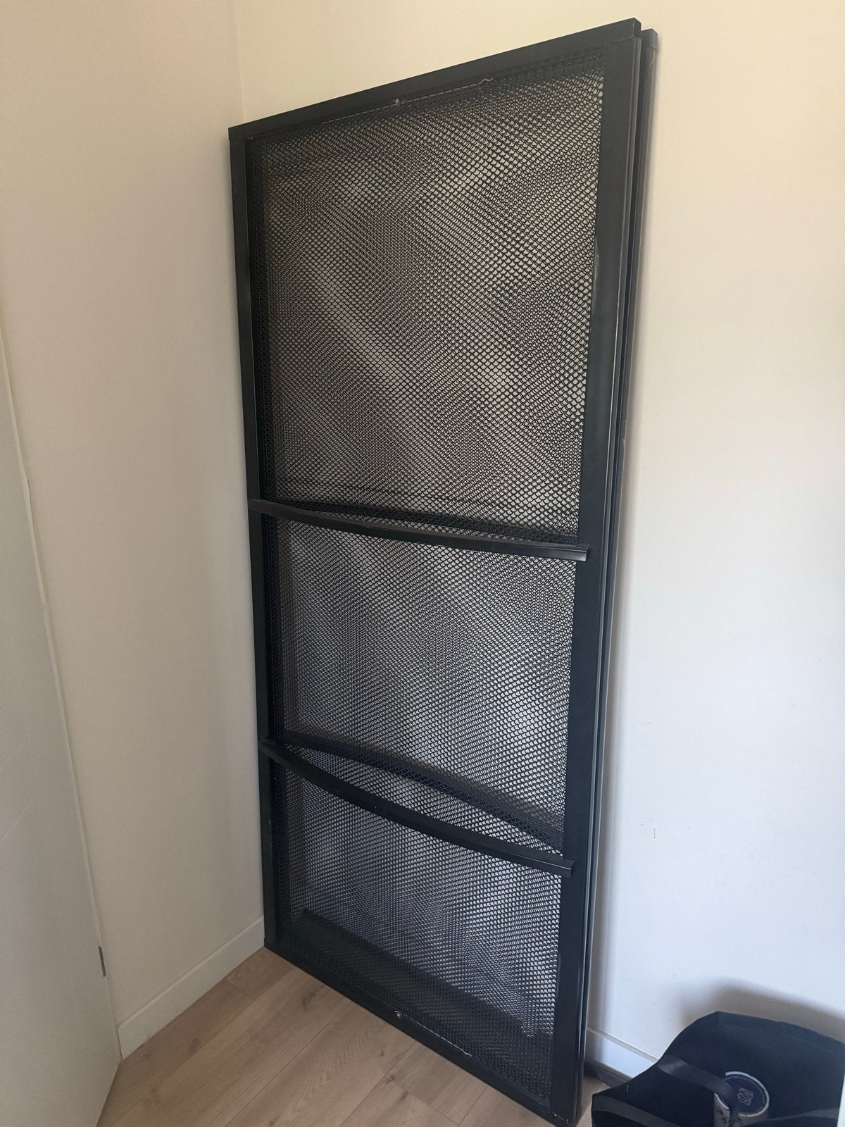 Zwart metalen bedbodems, 2 stuks, Ophalen, 90 cm, Eenpersoons, Zo goed als nieuw