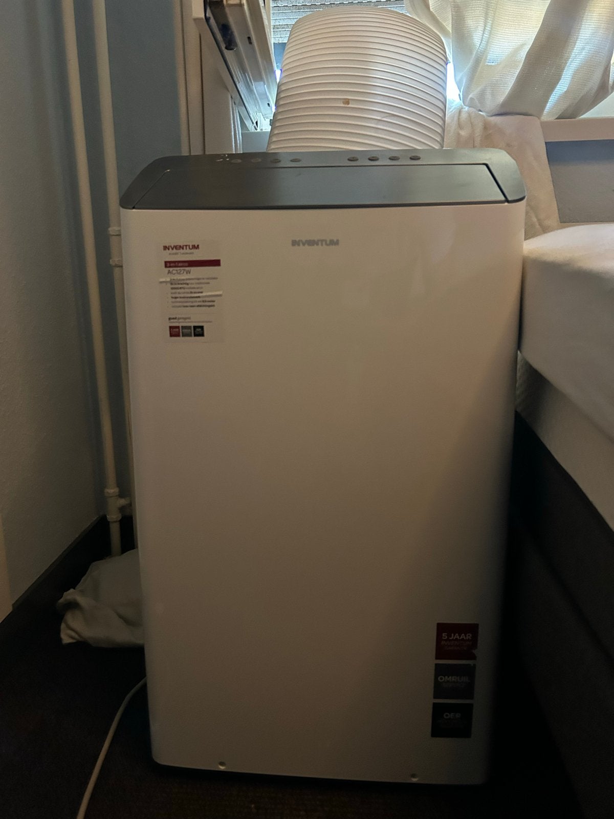 Inventum AC127W Mobiele Airco - 3-in-1 Koelen & Ventileren., Witgoed en Apparatuur, Airco's, Ophalen, 3 snelheden of meer, Zo goed als nieuw