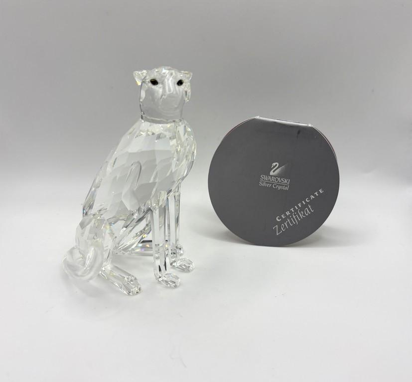 Zittend jachtluipaard 7610/000/001, Verzamelen, Swarovski, Verzenden, Zo goed als nieuw, Figuurtje