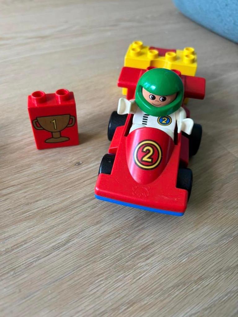 Duplo raceauto (met katapult!) vintage set, Kinderen en Baby's, Speelgoed | Duplo en Lego, Ophalen of Verzenden, Gebruikt, Duplo