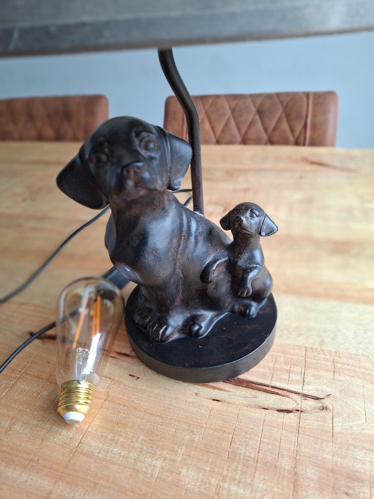 Te koop Happy House lamp hond, Overige merken, 42 cm, Zo goed als nieuw, Bruin