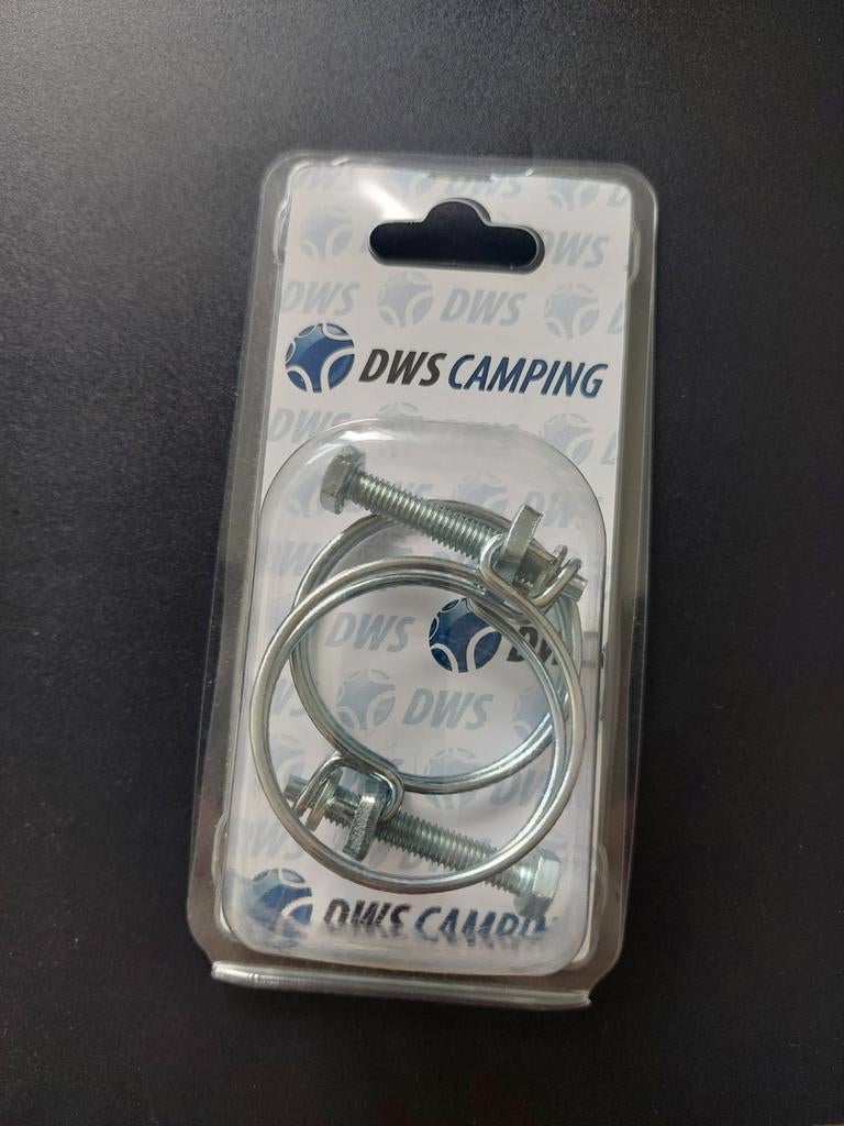 DWS Camping draadslangklemmen 37-42mm, 2 stuks, Caravans en Kamperen, Kampeeraccessoires, Ophalen of Verzenden, Nieuw