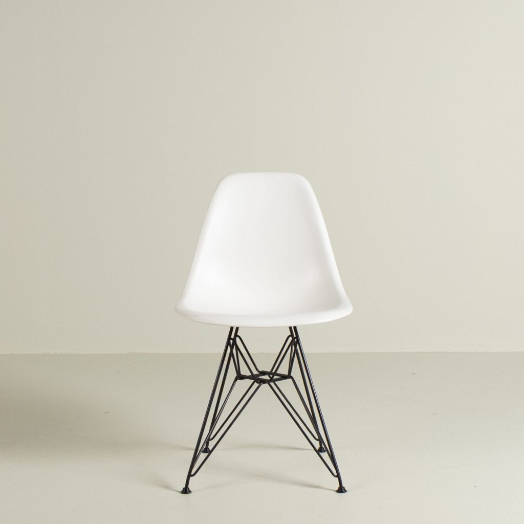 Vitra DSR Stoel Wit Kunststof - Zwart, Huis en Inrichting, Vitra, Gebruikt, Niet ingevuld, Niet ingevuld