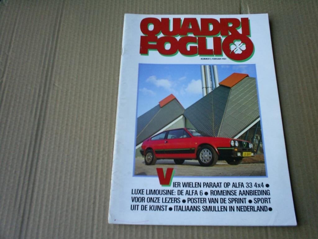 Alfa Quadrifoglio o.a. 6 / Giulietta / 33 4 x 4, Verzenden, Zo goed als nieuw, Alfa Romeo