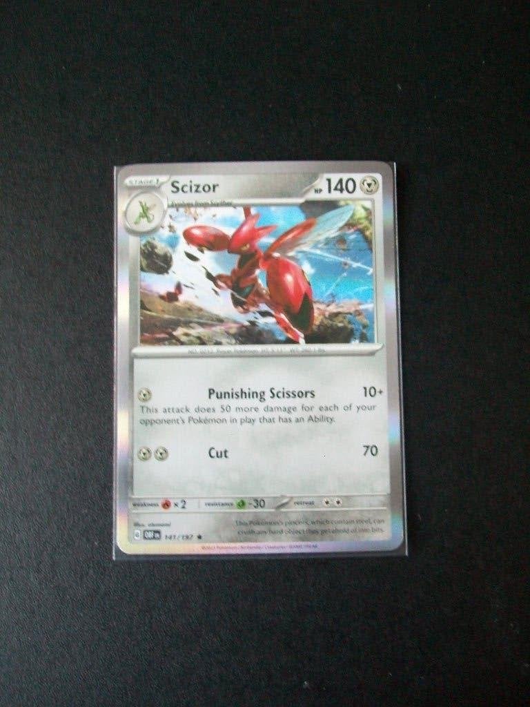 3147: Nieuwe Pokemon Kaart Holo Rare SCIZOR HP 140 (141/197), Verzenden, Nieuw, Losse kaart, Foil