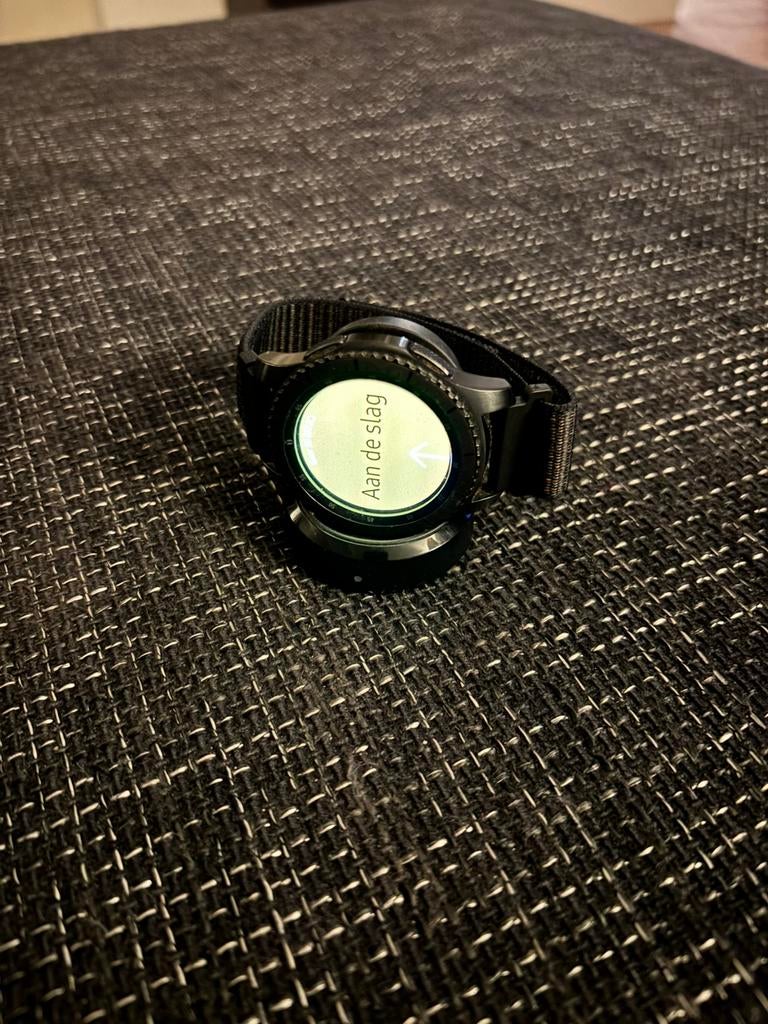 Samsung galaxy watch S3 frontier, Ophalen of Verzenden, Gebruikt, Zwart, Android