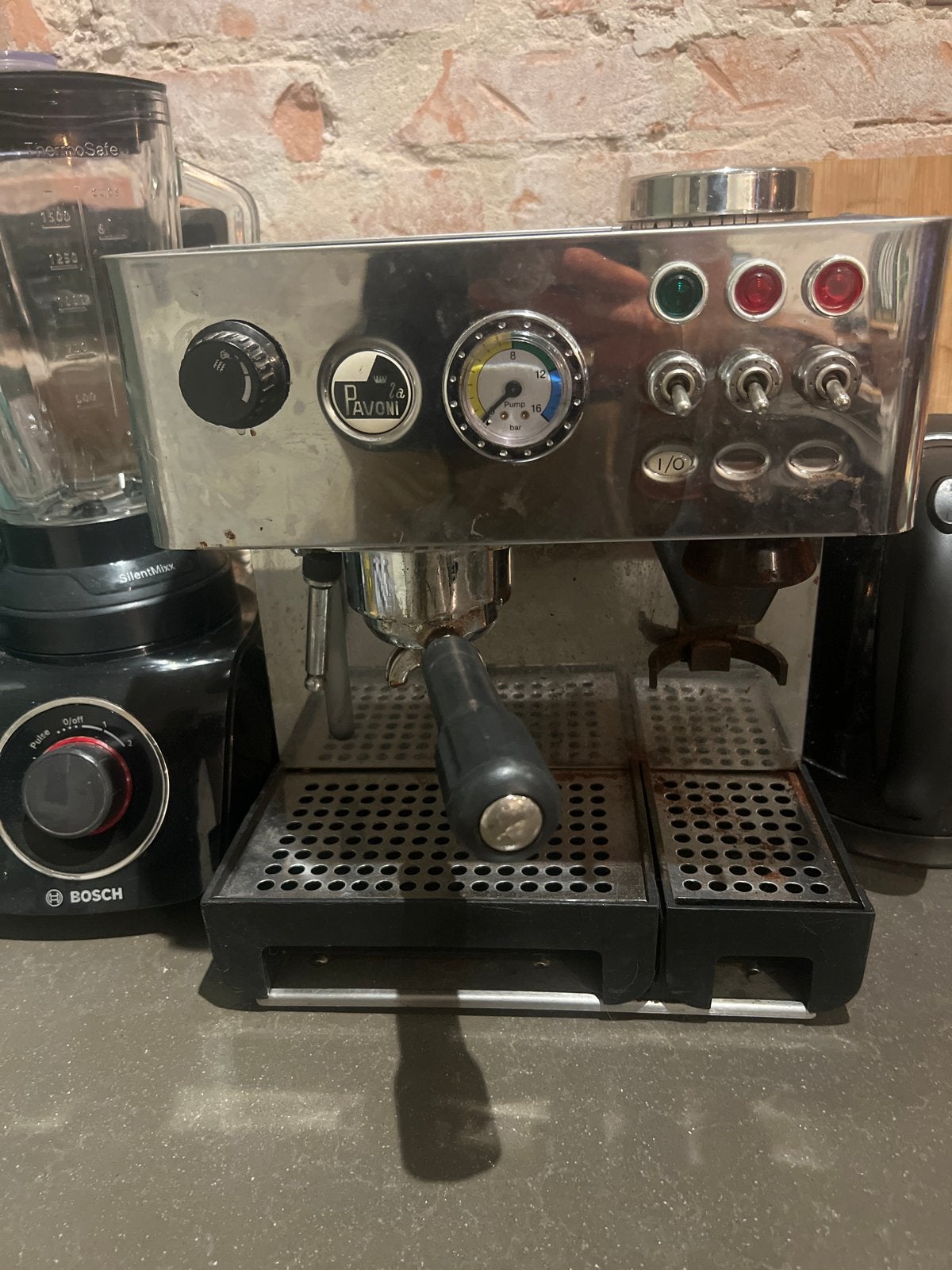 Pavoni Domus Bar Espressomachine - Drukventiel defect, Espresso apparaat, Gemalen koffie, Niet werkend, 2 tot 4 kopjes