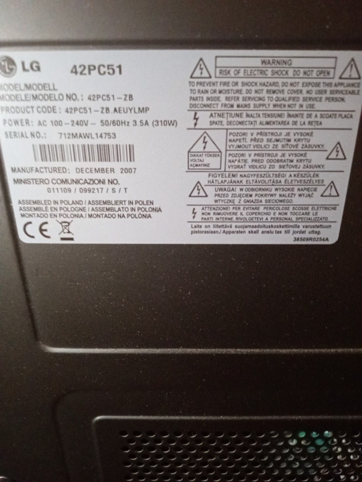 LG tv 3 maanden oud zo goed als nieuw weinig gebruikt, 50 Hz, Ophalen of Verzenden, Zo goed als nieuw, 100 cm of meer