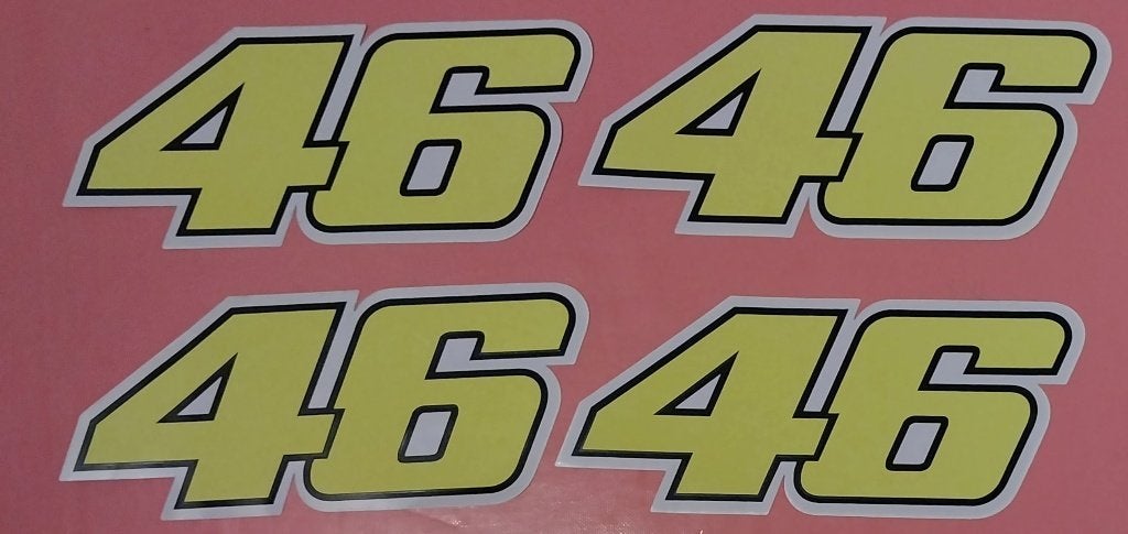 Valentino Rossi,The Doctor,46 stickers,17,5cm,13,5cm,,,,,,, Ophalen of Verzenden