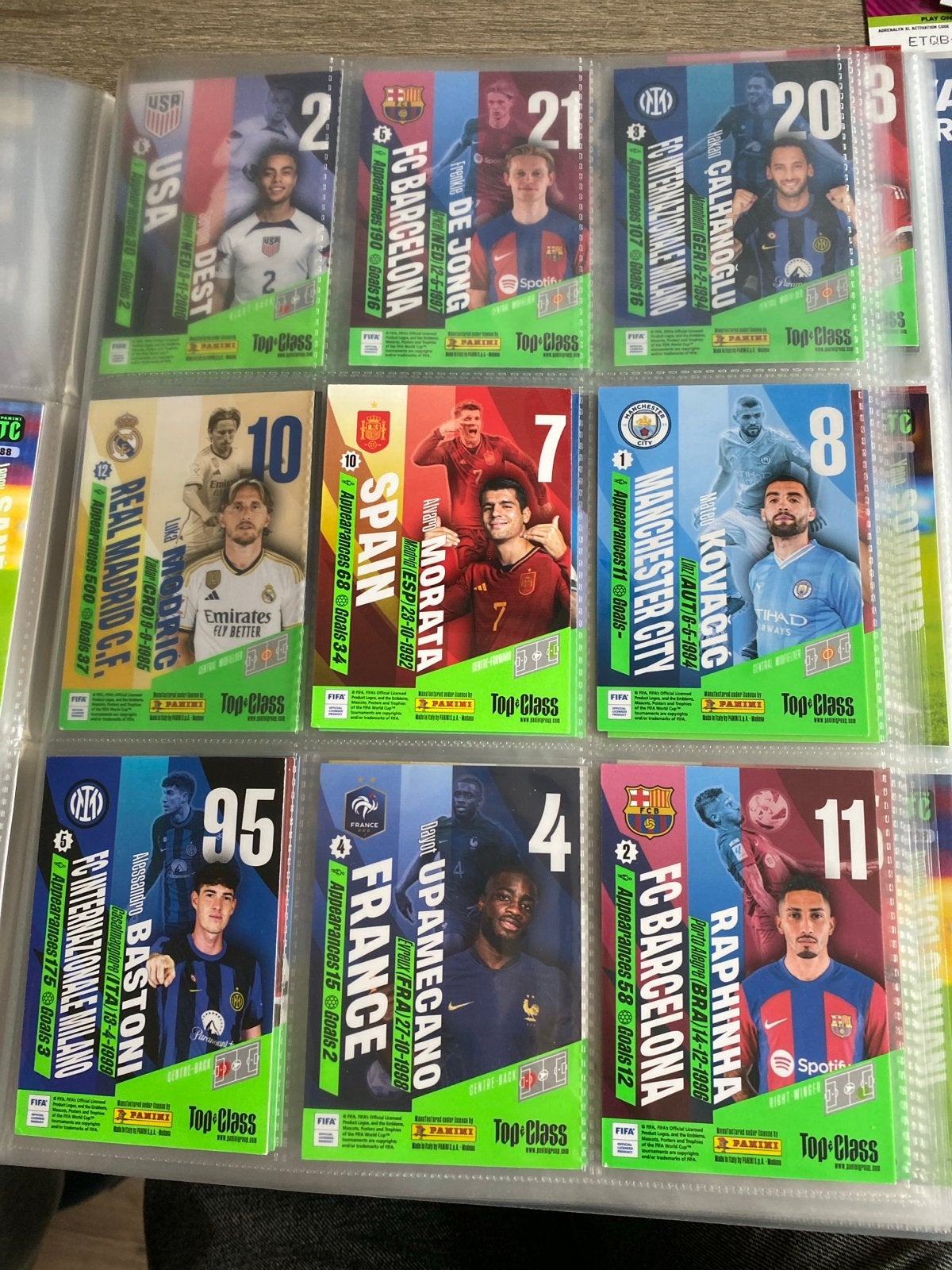 Panini Top Class Voetbal Kaartencollectie (2023), Ophalen of Verzenden, Zo goed als nieuw, Buitenlandse clubs, Spelerskaart