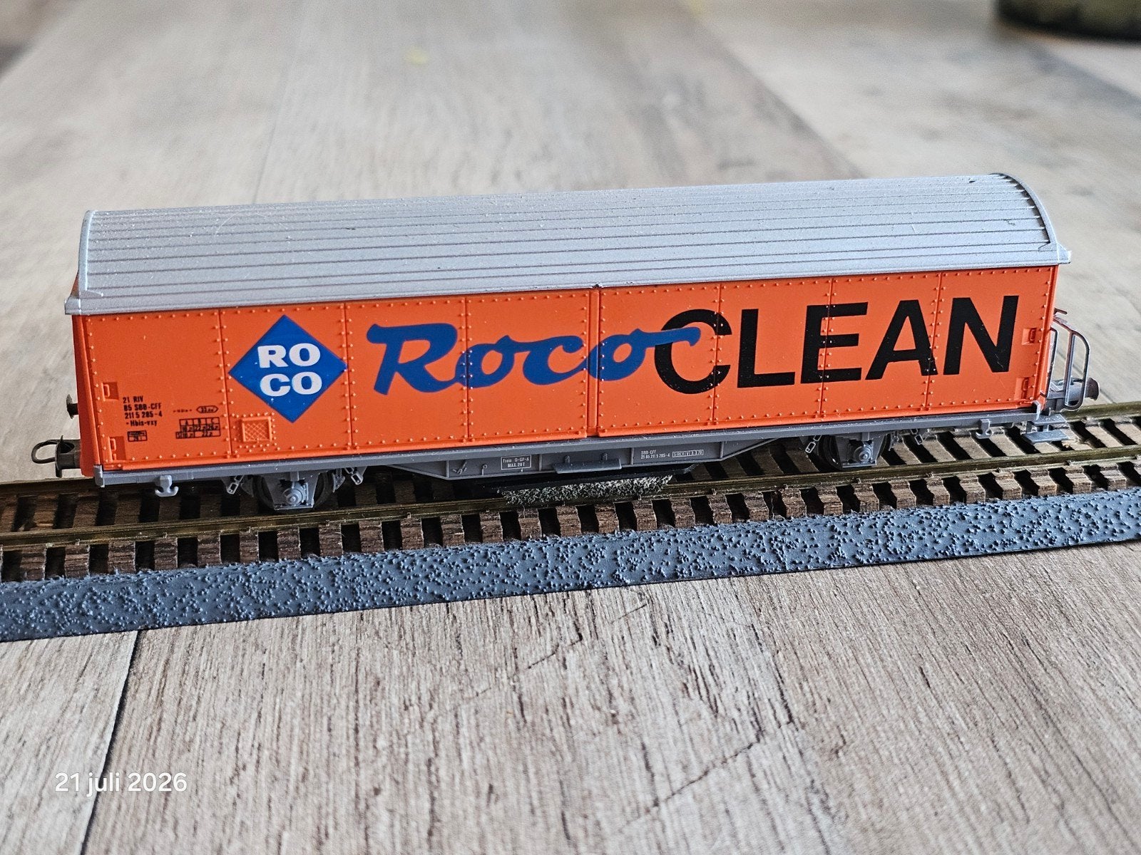 Roco HO Schoonmaakwagon - Nette Staat ROCO CLEAN, Gelijkstroom, Wagon, Ophalen of Verzenden, Zo goed als nieuw