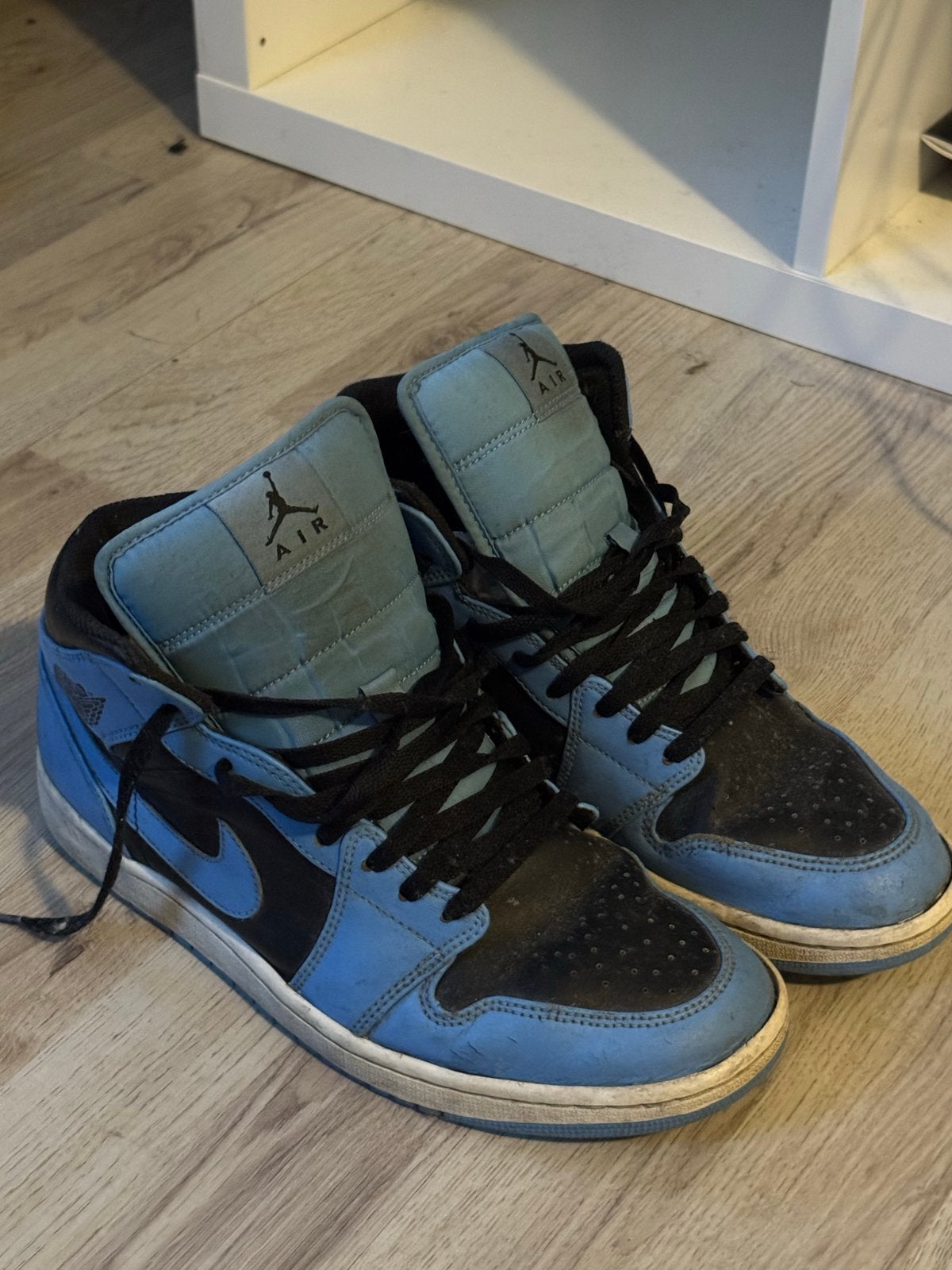 Jordan 1 sneakers - Maat 44 - Gedragen, Ophalen of Verzenden, Gedragen, Blauw, Sneakers of Gympen