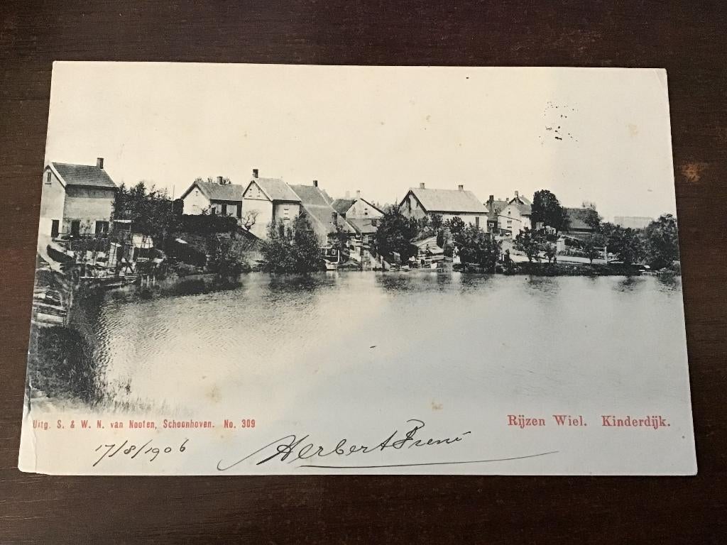 Alblasserdam van Nooten kaart Wiel Kinderdijk nr.309, Verzamelen, Ansichtkaarten | Nederland, Ophalen of Verzenden, Voor 1920