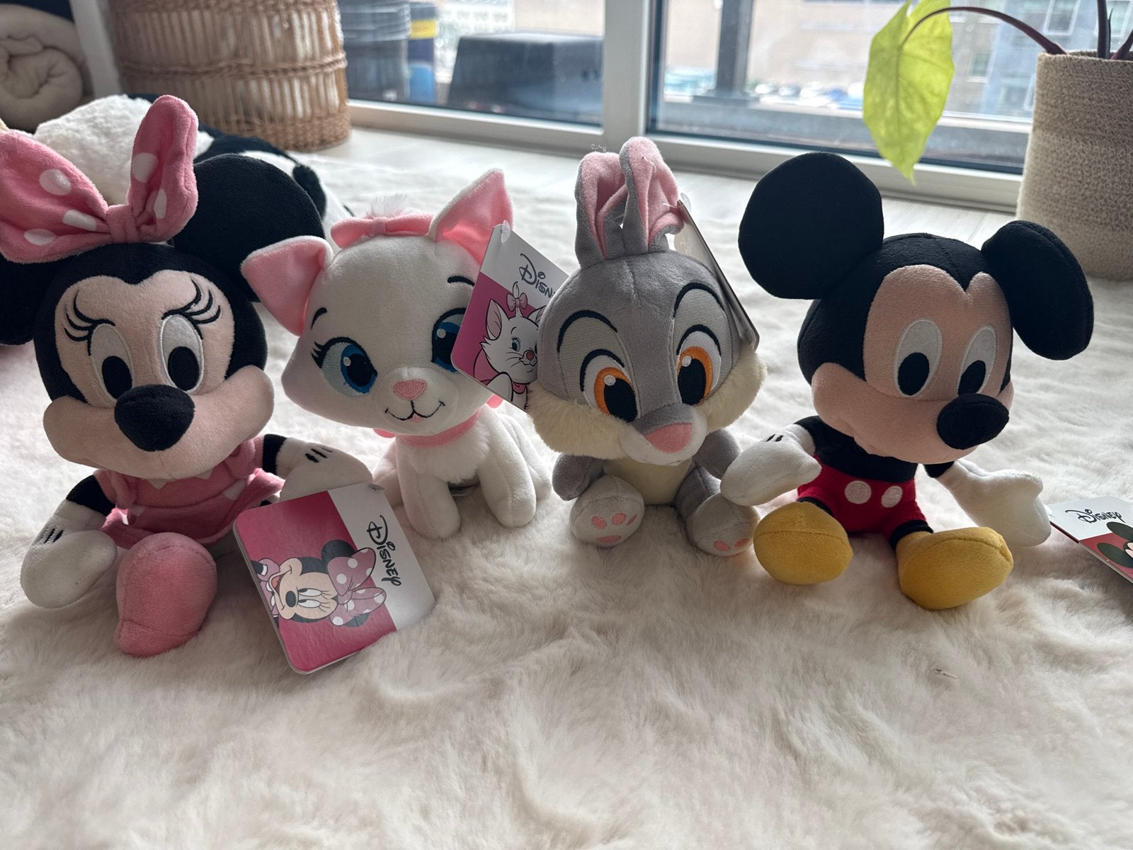 Disney Knuffels: Minnie, Marie, Stampertje, Mickey (nieuw), Disney, Verzenden, Nieuw, Zwart