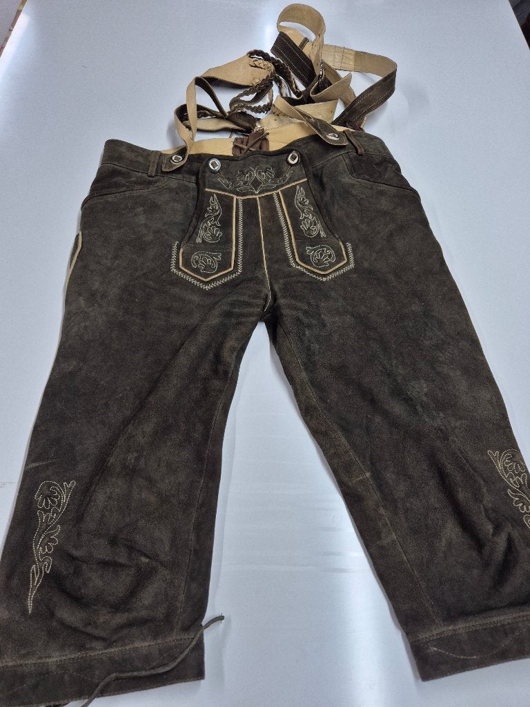 Echte Lederhosen Oktoberfeesten maat 50, Maat 48/50 (M), Ophalen of Verzenden, Kleding, Overige thema's