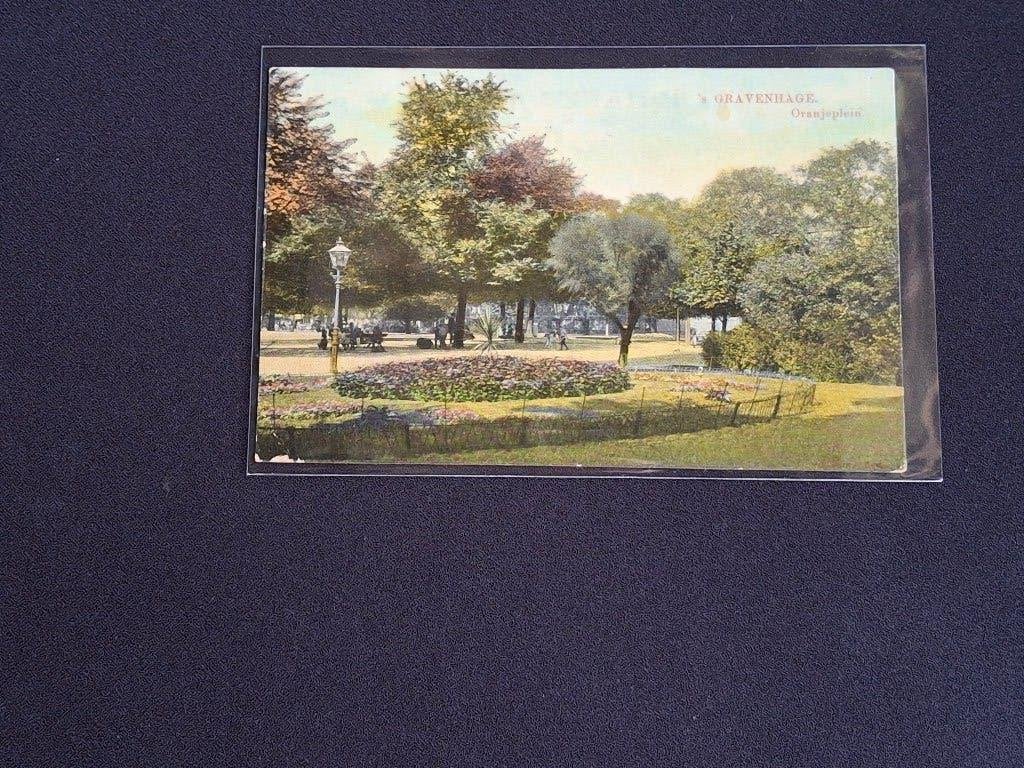 Oude ansichtkaart 's-Gravenhage Oranjeplein, Ophalen of Verzenden, Voor 1920, Gelopen, Zuid-Holland