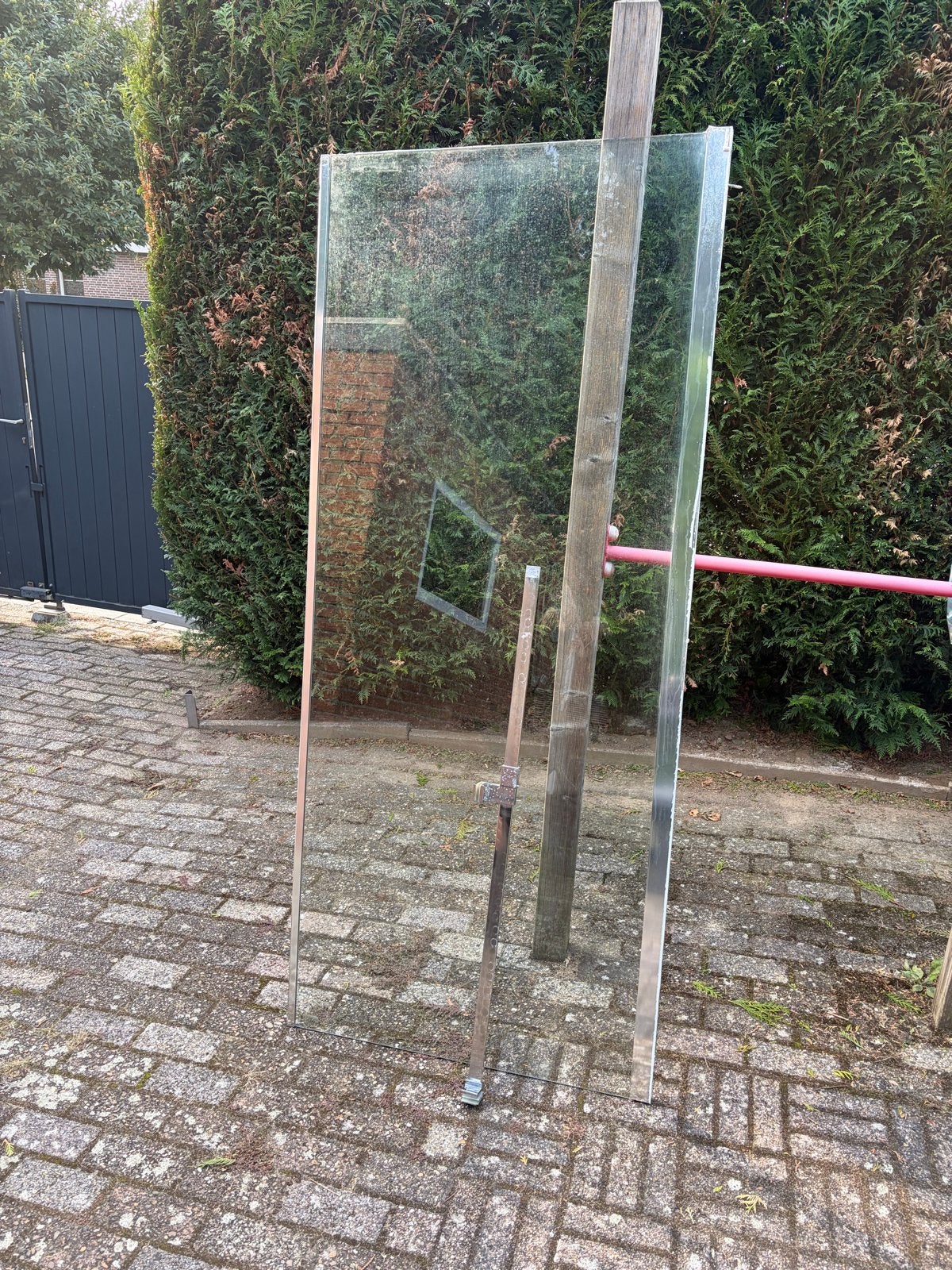 Glazen deur/wand - Gebruikt, Ophalen, Gevelraam of Ruit, Gebruikt, Minder dan 80 cm