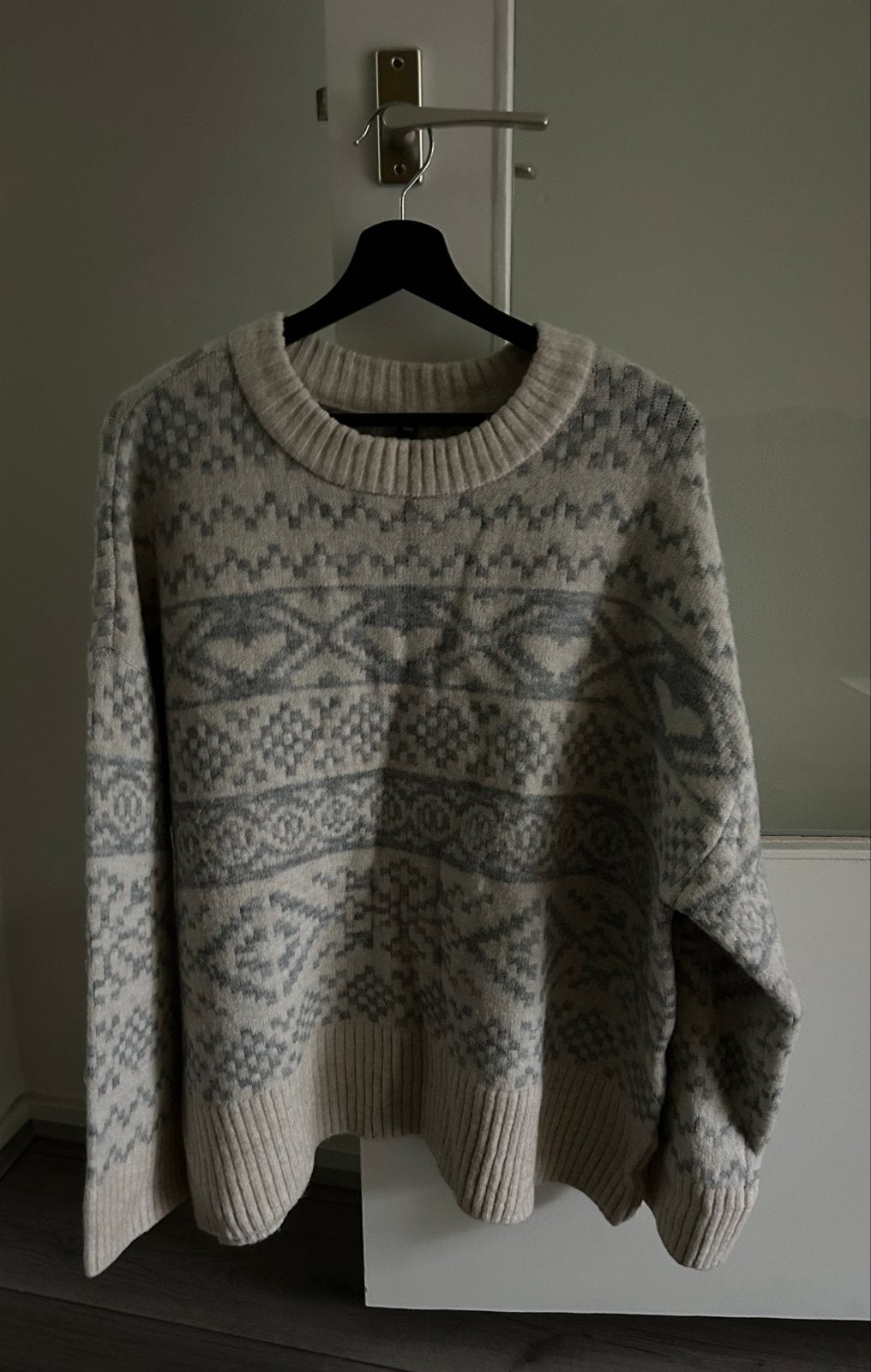 Hema trui met Noorse print - Maat XL, Ophalen of Verzenden, Gedragen, Maat 46/48 (XL) of groter, Beige