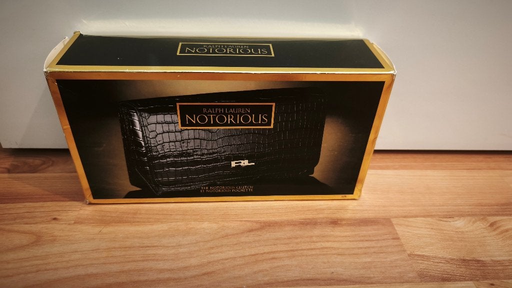 Ralph Lauren Notorious make-up tasje met spiegel, Ophalen of Verzenden, Nieuw, Zwart, Avondtasje