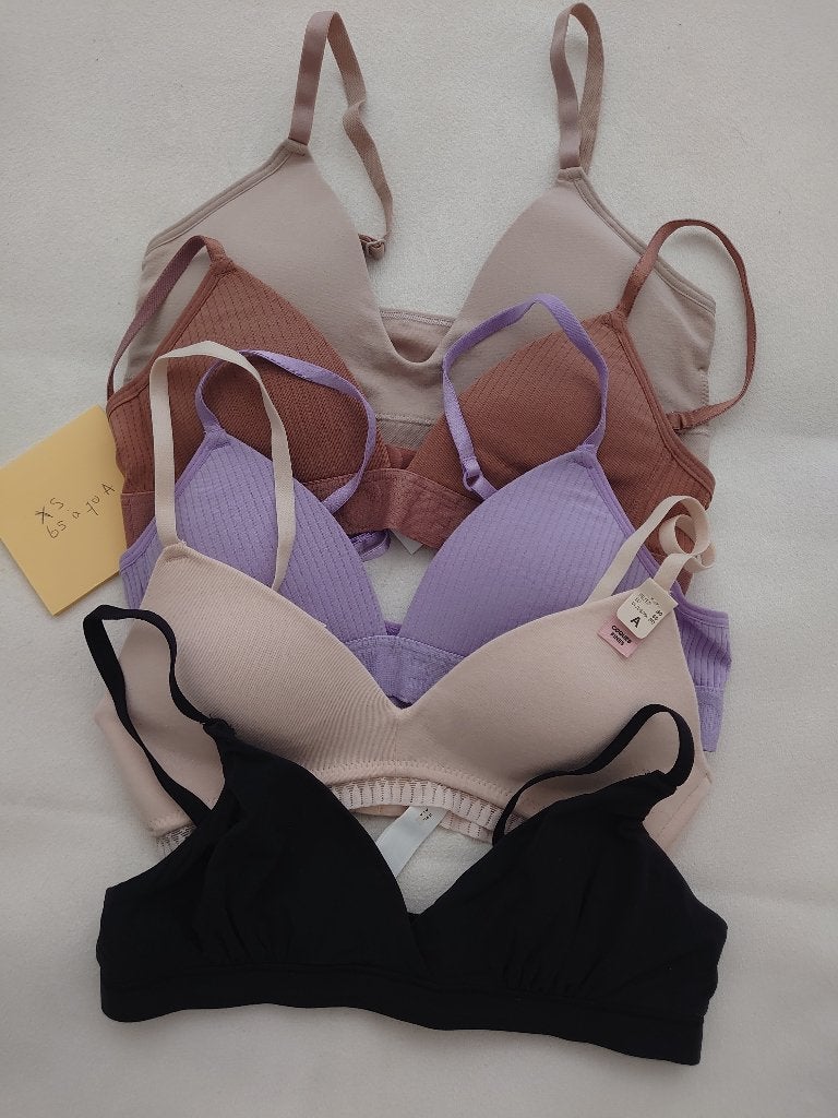 set van 5 BH's maat 70A XS, Verzenden, Beige, BH