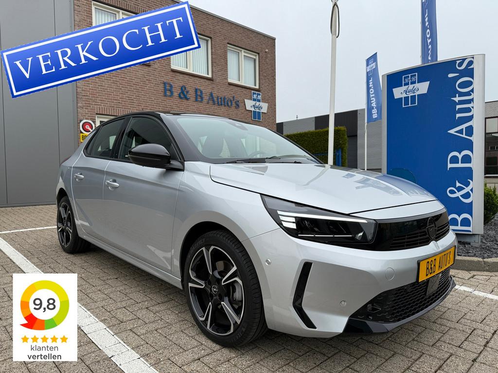 Opel Corsa 1.2 Turbo 100pk Ultimate l PANO-DAK l BLISS l CAM, Voorwielaandrijving, 101 pk, Gebruikt, Leder en Stof