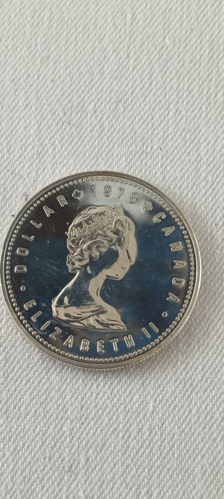 Zilveren Canadese 1 Dollar Munt 1978 - XI Commonwealth Games, Ophalen of Verzenden, Zuidoost-Azië, Losse munt
