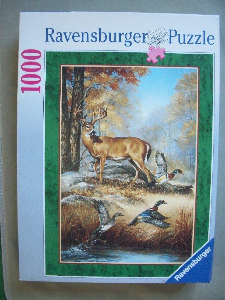 3x Puzzel - Bosidylle - Poezen - Amsterdam 1000 - zgan p.stu, Hobby en Vrije tijd, Denksport en Puzzels, Ophalen of Verzenden