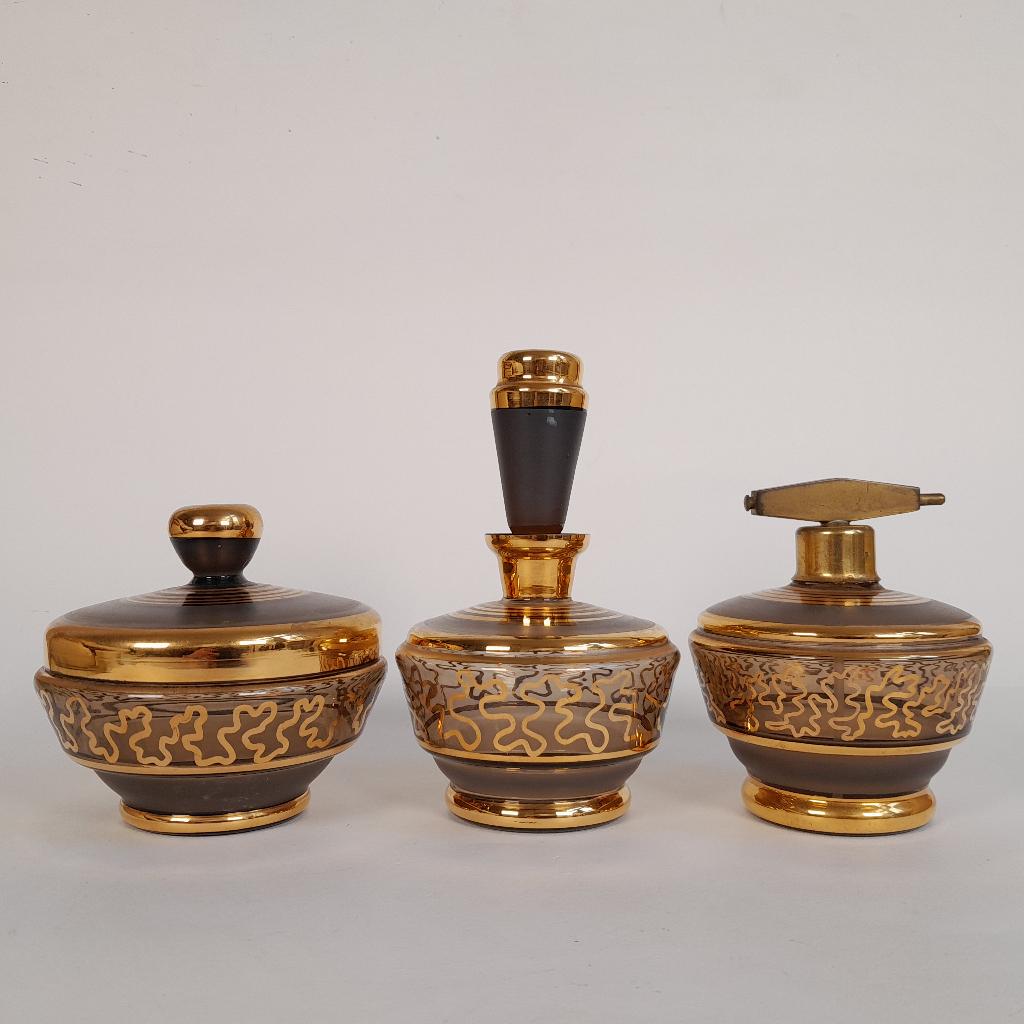 Art Deco kaptafelset / toiletstel / vanity set - Regency, Antiek en Kunst, Ophalen of Verzenden