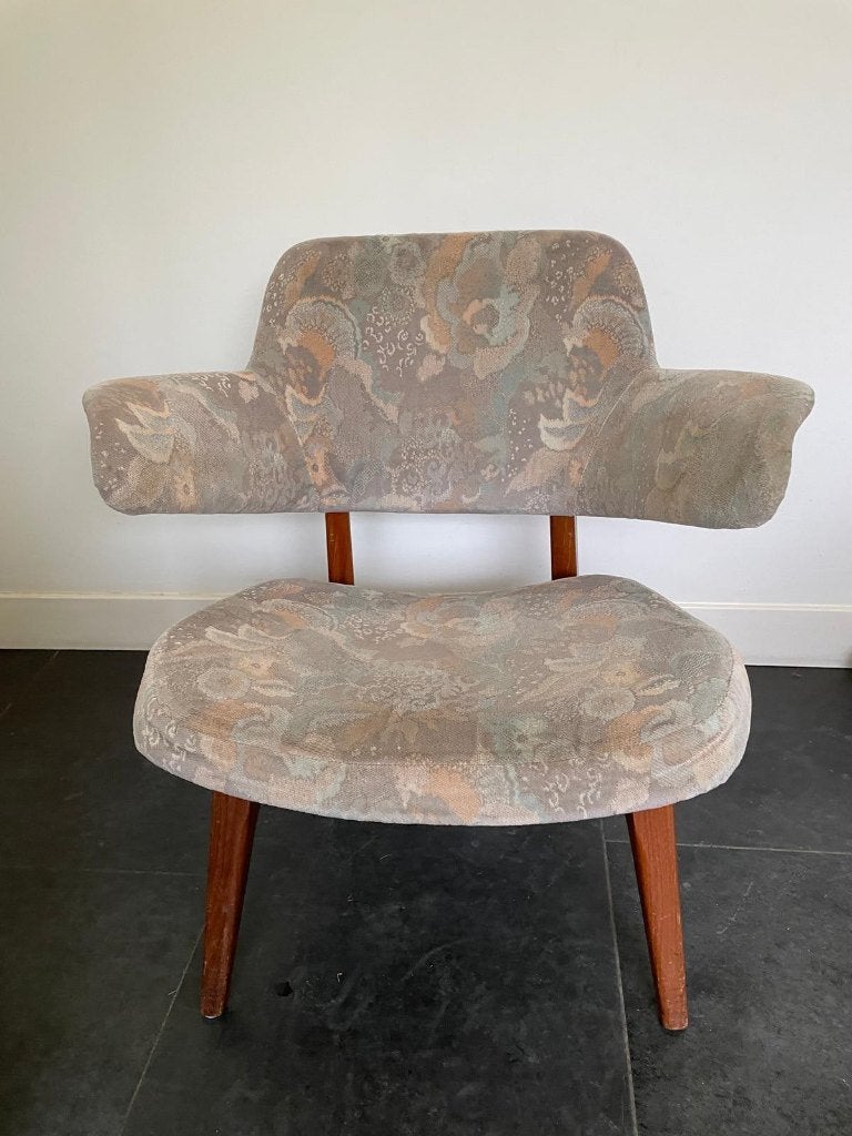 Louis van Teeffelen Pinguin fauteuil Wébé vintage, Ophalen, Hout, Gebruikt, Vintage / Retro