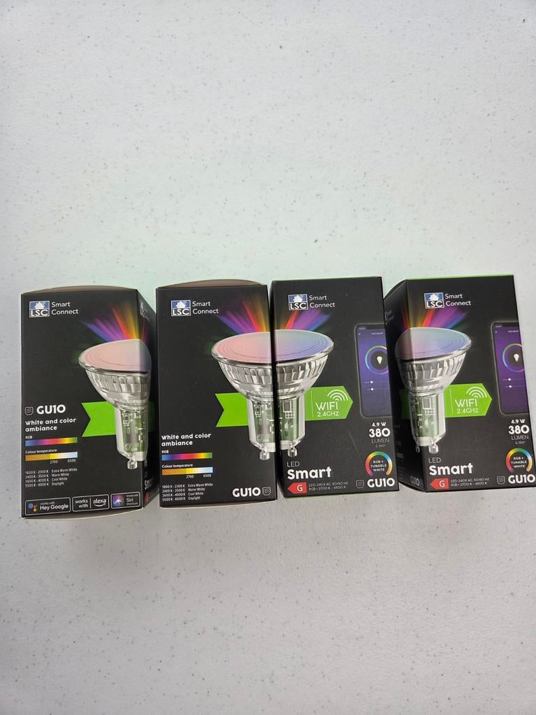 LSC Smart Connect GU10 LED Lampen RGBW - Smart Verlichting, Led-lamp, Onbekend, Nieuw, Bipin of Steekvoet
