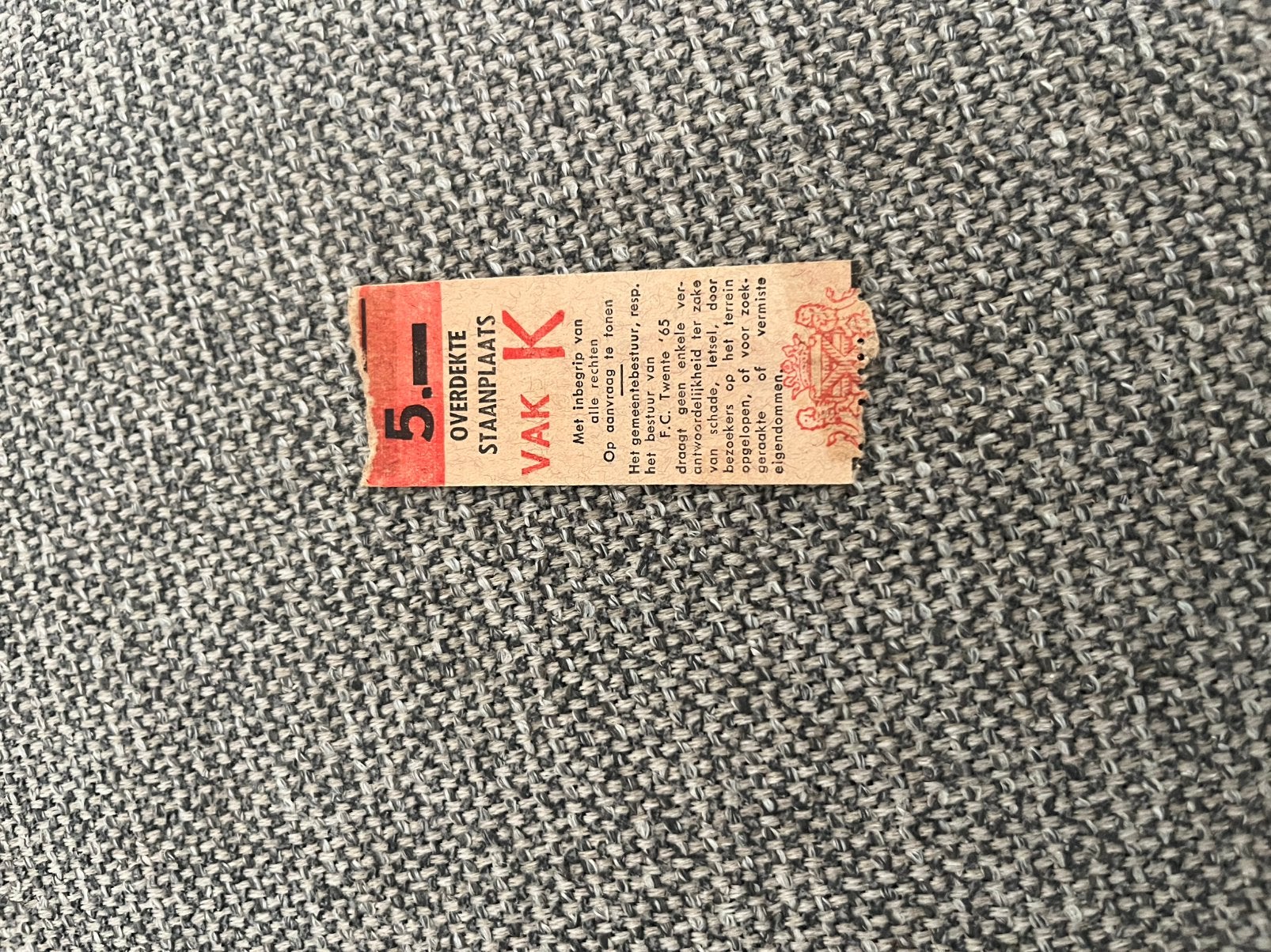 OUD JAREN 70 TICKET FC TWENTE JAREN 70, Ophalen of Verzenden, Gebruikt, F.C. Twente, Overige typen