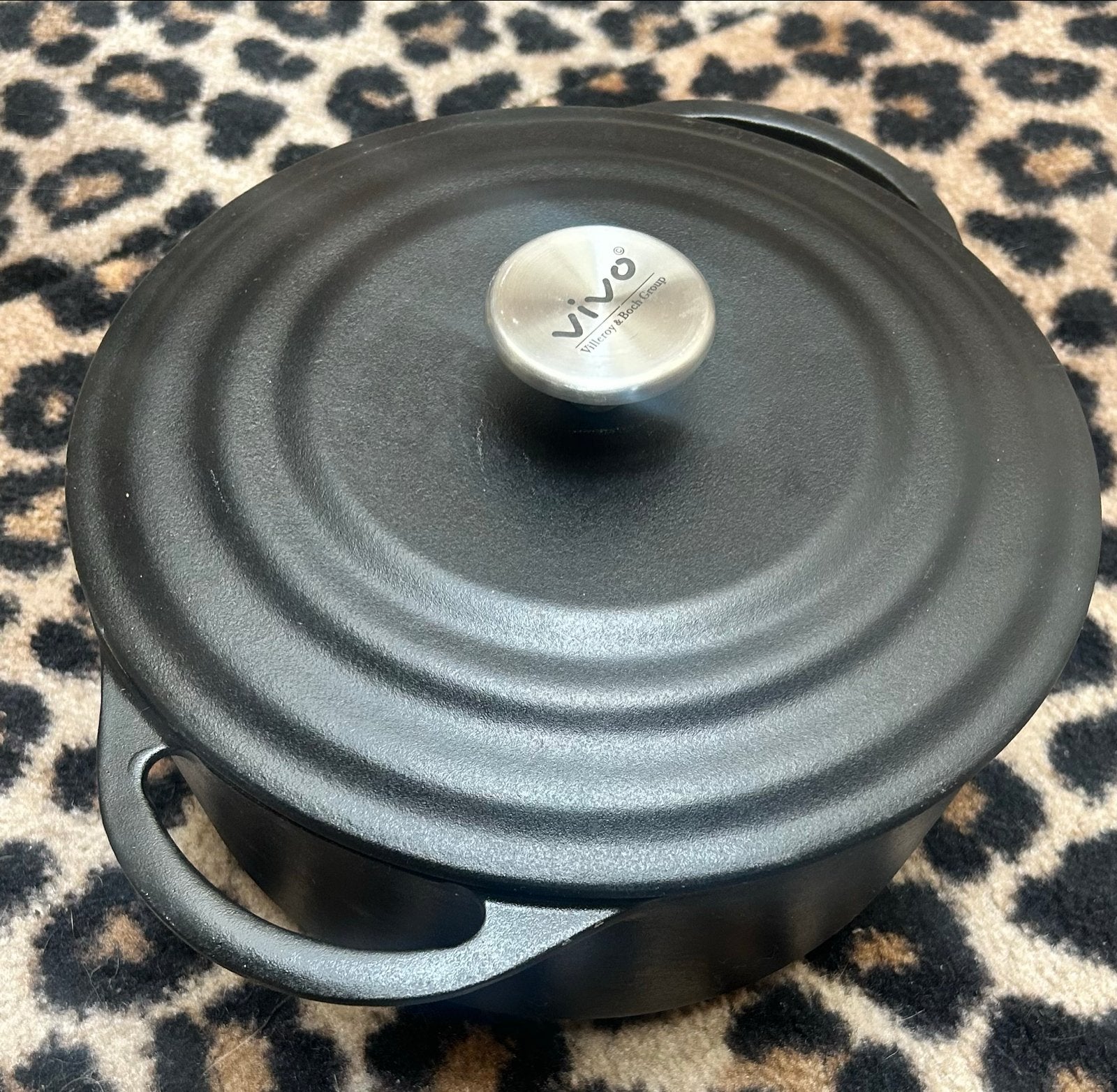 Vivo Villeroy & Boch Gietijzeren Braadpan - Goede Staat, Huis en Inrichting, Keuken | Potten en Pannen, Ophalen, Gebruikt, Met deksel