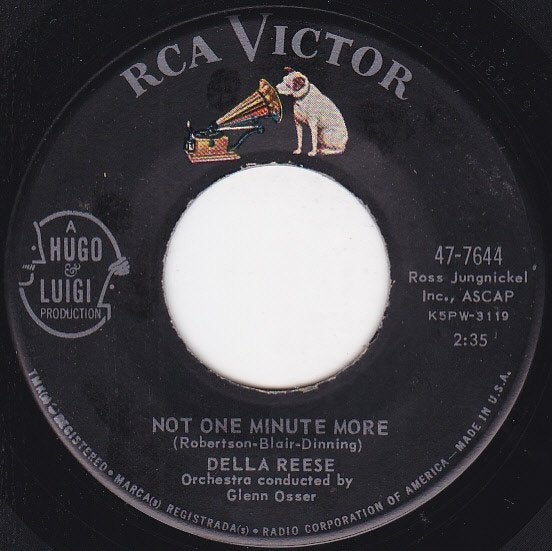 Della Reese – Not One Minute More, Cd's en Dvd's, Vinyl | Pop, Pop, Originele persing, 7 inch, Ophalen of Verzenden