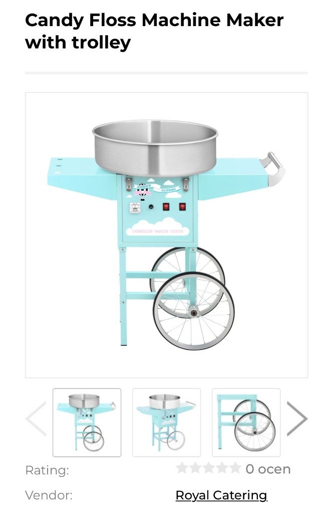 Suikerspin machine candy floss 2019, Ophalen, Zo goed als nieuw