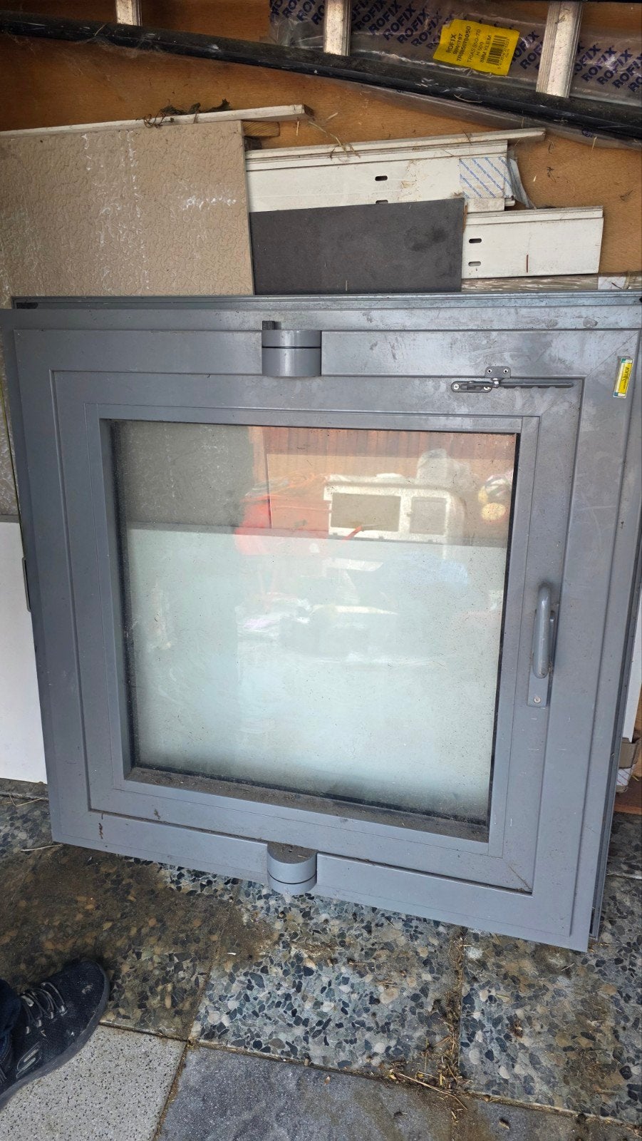 Gebruikt gevelraam met dubbelglas, Ophalen, Gevelraam of Ruit, Gebruikt, 80 tot 120 cm