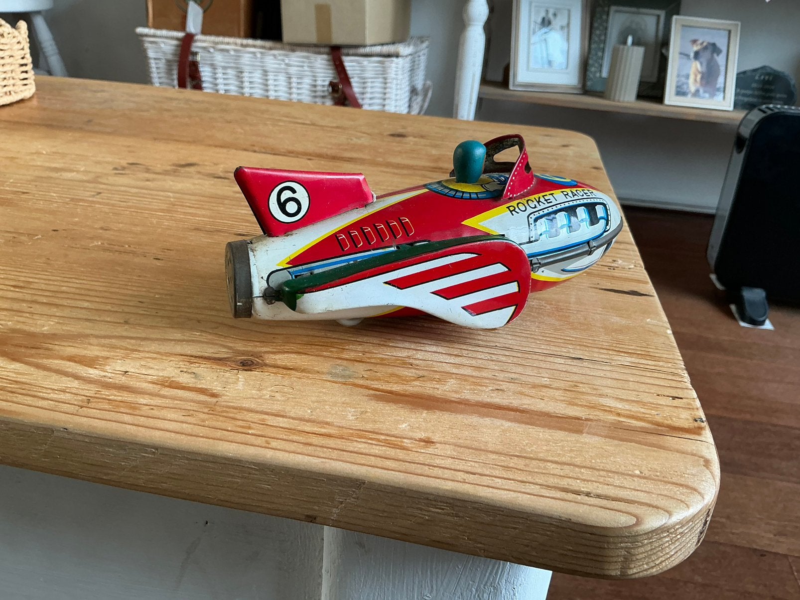 Oude blikken raket. 20cm.  Alleen overmaken per bank., Ophalen of Verzenden