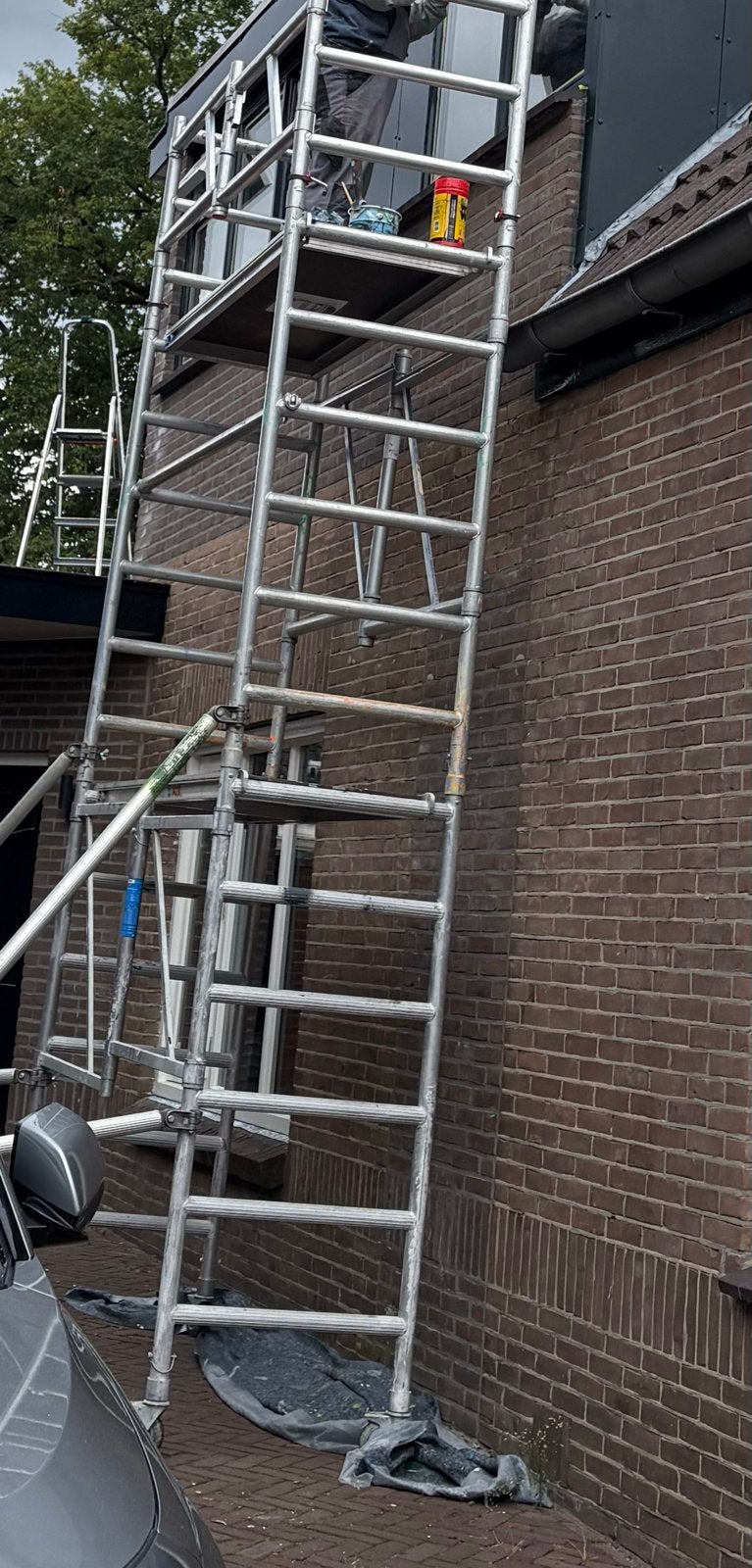 Allumex rolsteiger zonder planken 75cm breed 190cm lang, Doe-het-zelf en Verbouw, Ophalen of Verzenden, Gebruikt, Rolsteiger of Kamersteiger