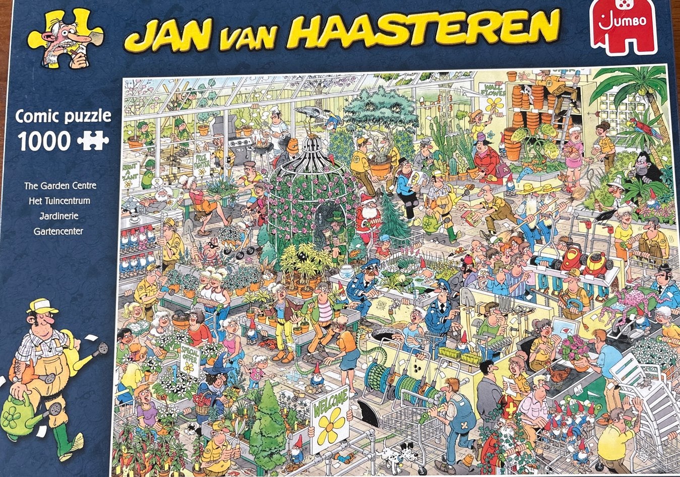 Jan van Haasteren Comic Puzzel - Het Tuincentrum 1000 stukje, Ophalen of Verzenden, Meer dan 50 stukjes, Zo goed als nieuw, 6 jaar of ouder
