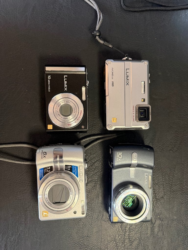 4x Panasonic Lumix Compactcamera's - Verschillende Modellen, Ingebouwde flitser, Gebruikt, Panasonic, 10 megapixels