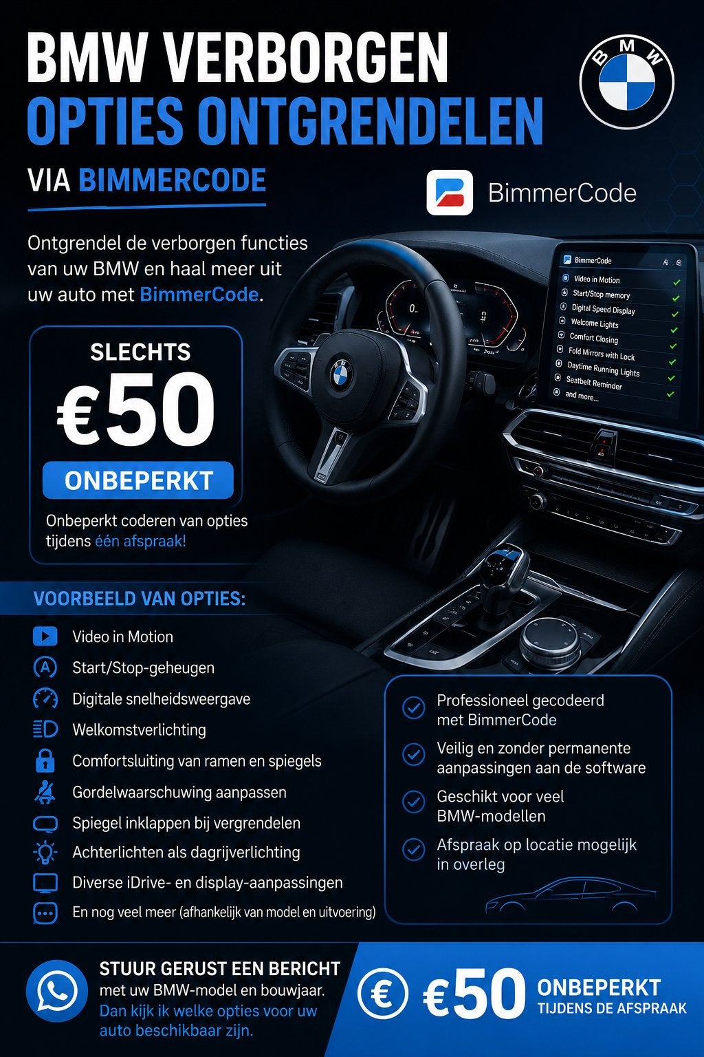 BMW Verborgen Opties Ontgrendelen – BimmerCode | €50