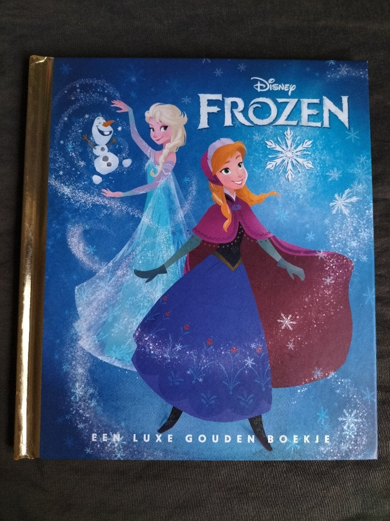 Disney Frozen / een luxe gouden boekje, Jongen of Meisje, Walt Disney, Zo goed als nieuw, Sprookjes
