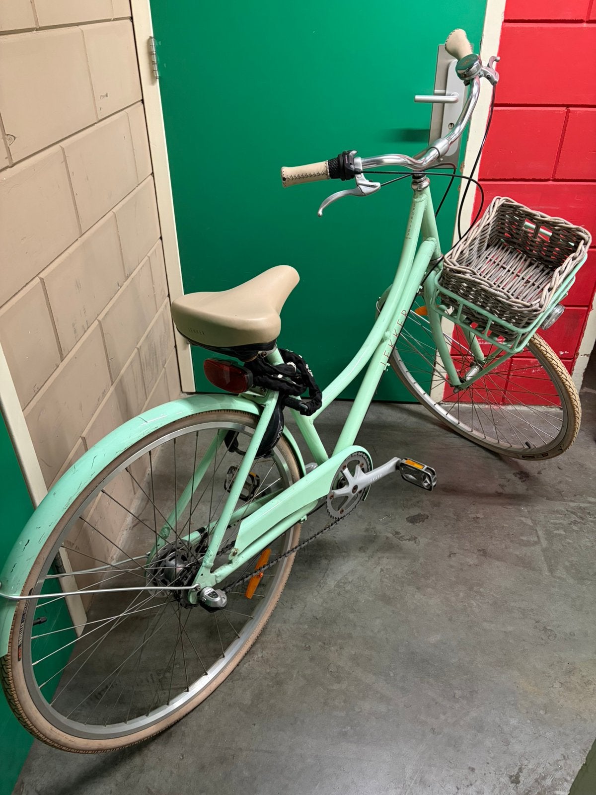 LEKKER Sportief Women's City Bike – Mint Green, 51 tot 55 cm, Ophalen, Zo goed als nieuw, Staal