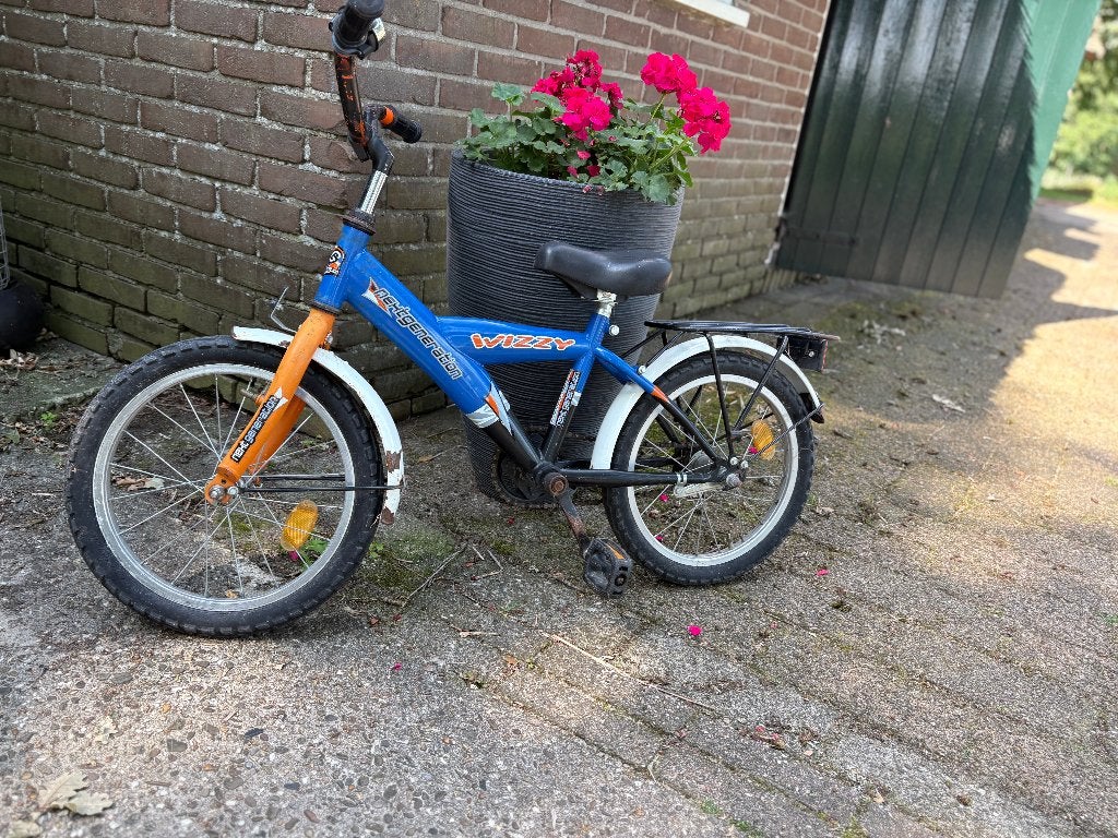 Wizzy Kinderfiets 16 inch - Ideaal voor 3-5 jaar, Ophalen, Zijwieltjes, Wizzy, 16 tot 20 inch