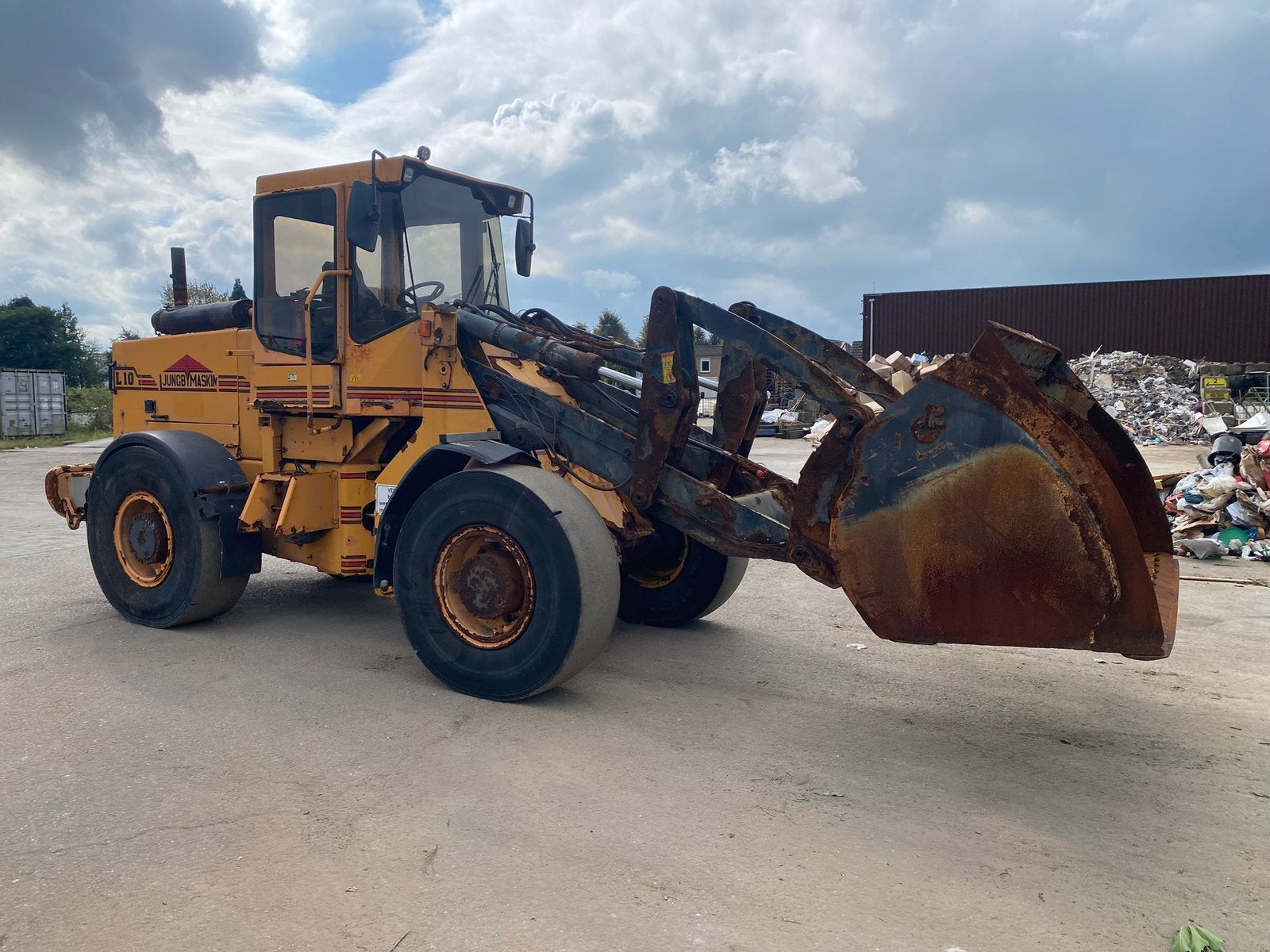 Ljungby Maskin L10 wiellader shovel, Ophalen, Wiellader of Shovel