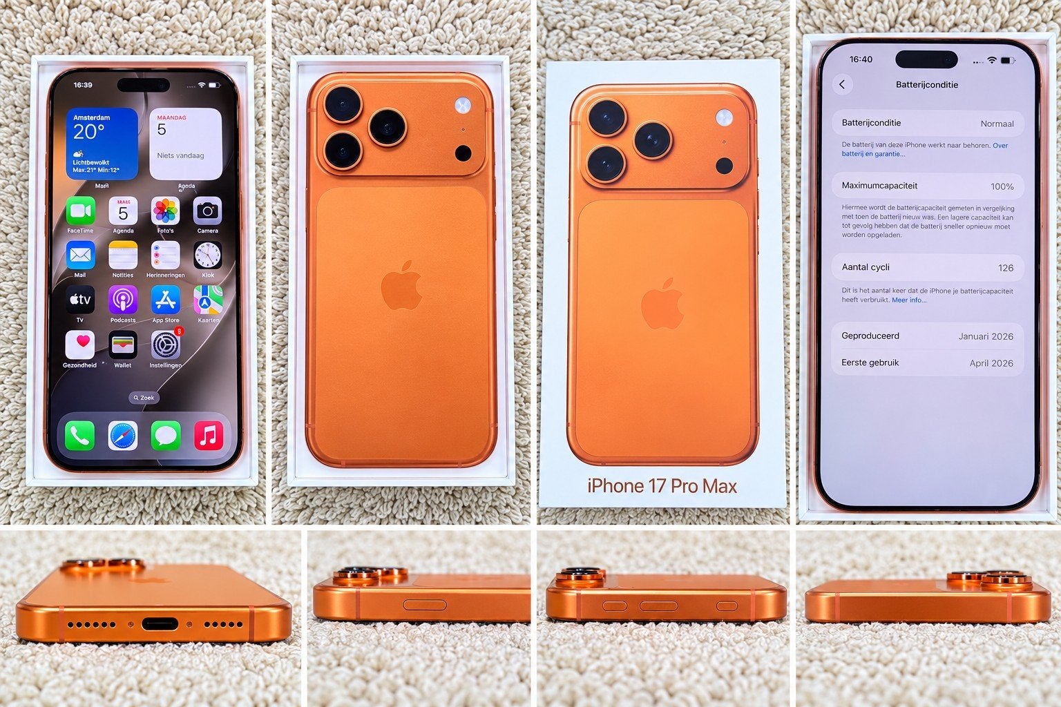 iphone 17 Pro Max 256GB, 100 %, RJ Smartphone Lelystad, IPhone 17 Pro Max, 8223AC