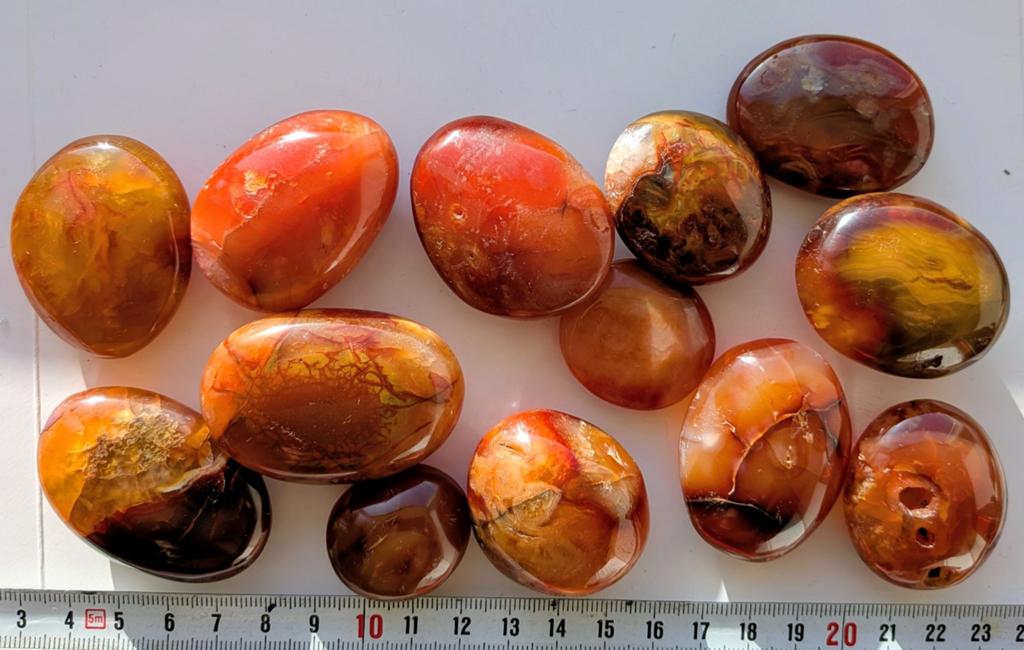Carneool / Sardonyx gepolijst, Verzenden, Zo goed als nieuw