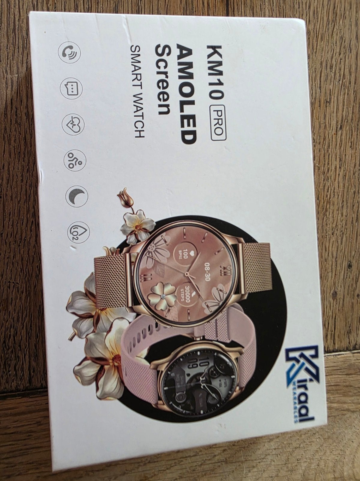 Kiraal Valencia AMOLED Smartwatch voor Dames - Roze, Sieraden, Tassen en Uiterlijk, Nieuw, Ophalen of Verzenden, Stappen, Android